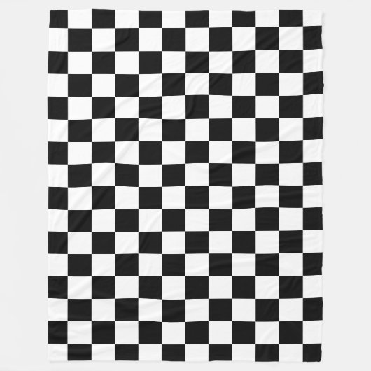 Zwart Wit Checkerboard Checkerboard Checkered Chec Fleece Deken (Voorkant)