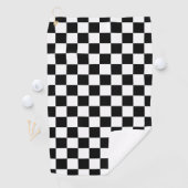 Zwart Wit Checkerboard Checkerboard Checkered Chec Golfhanddoek (Insitu)