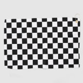 Zwart Wit Checkerboard Checkerboard Checkered Chec Golfhanddoek (Horizontaal)