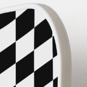Zwart Wit Checkerboard Checkerboard Checkered Chec Pickleball Paddle (Links Detail)