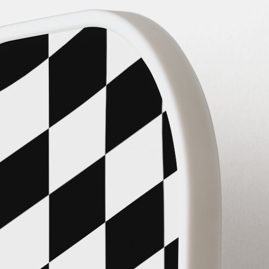 Zwart Wit Checkerboard Checkerboard Checkered Chec Pickleball Paddle (Links Detail)