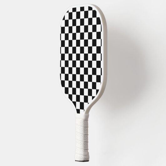 Zwart Wit Checkerboard Checkerboard Checkered Chec Pickleball Paddle (Links)