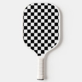 Zwart Wit Checkerboard Checkerboard Checkered Chec Pickleball Paddle (Achterkant)