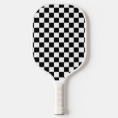 Zwart Wit Checkerboard Checkerboard Checkered Chec Pickleball Paddle (Voorkant)