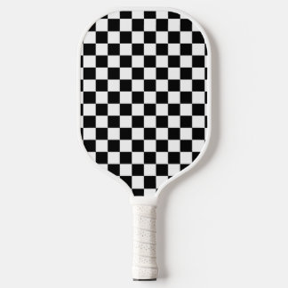 Zwart Wit Checkerboard Checkerboard Checkered Chec Pickleball Paddle