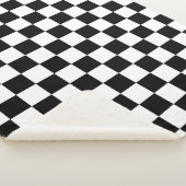 Zwart Wit Checkerboard Checkerboard Checkered Chec Sherpa Deken (3/4)