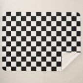 Zwart Wit Checkerboard Checkerboard Checkered Chec Sherpa Deken (Voorkant (horizontaal))