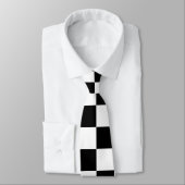 Zwart Wit Checkerboard Checkerboard Checkered Chec Stropdas (Gebonden)