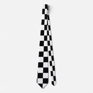 Zwart Wit Checkerboard Checkerboard Checkered Chec Stropdas