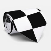 Zwart Wit Checkerboard Checkerboard Checkered Chec Stropdas (Opgerold)