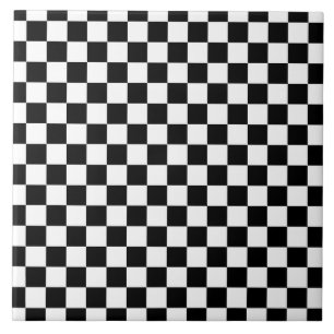 Zwart Wit Checkerboard Checkerboard Checkered Chec Tegeltje