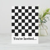 Zwart-wit Checkerboard Geruite vlag Kaart (Staand voorkant)