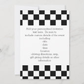 Zwart-wit Checkerboard Geruite vlag Kaart (Achterkant)