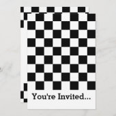 Zwart-wit Checkerboard Geruite vlag Kaart (Voorkant / Achterkant)