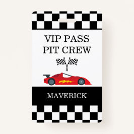 Zwart Wit Checkerboard Patroon Verjaardag Badge