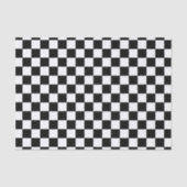 Zwart-wit Checkerboard Squares Tissuepapier (Voorkant)