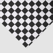 Zwart-wit Checkerboard Squares Tissuepapier (Detail)
