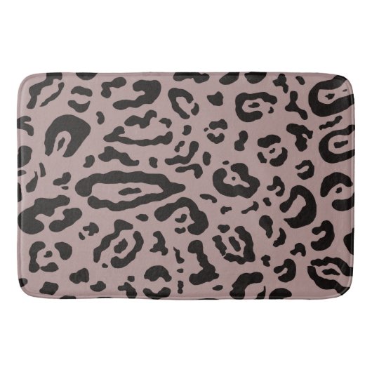 Zwart & Wit Cheetah Luipaard Dierenprint Badmat (Voorkant)