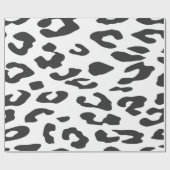 Zwart-wit Cheetah spots Dierenprint Cadeaupapier (Vlak)