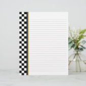 Zwart-wit cheque met geel Multomap voor accessoire (Staand voorkant)