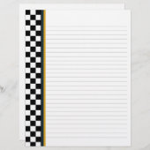 Zwart-wit cheque met geel Multomap voor accessoire (Voorkant / Achterkant)