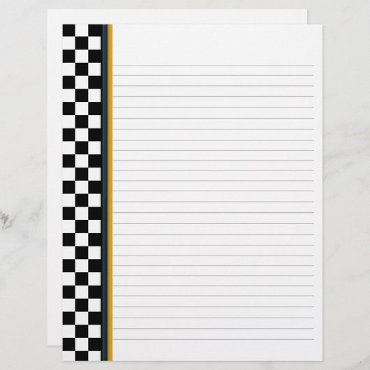 Zwart-wit cheque met geel Multomap voor accessoire (Voorkant / Achterkant)