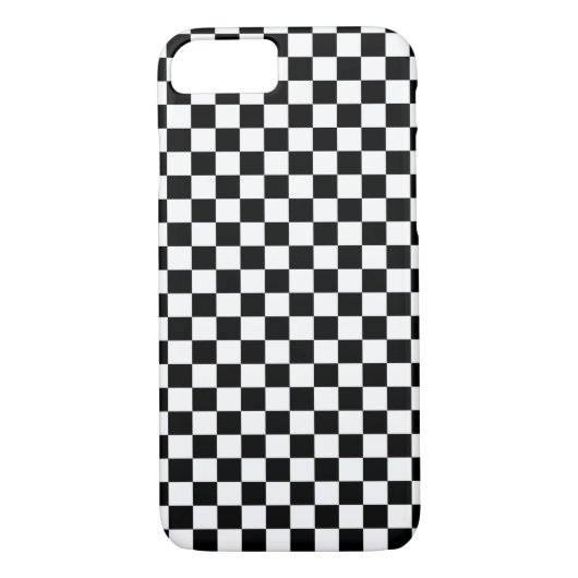 Zwart wit chequebord Case-Mate iPhone case (Achterkant)