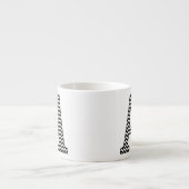 Zwart-wit Chevron A Monogram Espresso Kop (Voorkant)