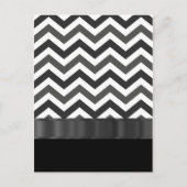 Zwart-wit chevron briefkaart (Voorkant)