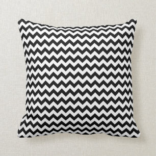 Zwart-wit Chevron Classic Design Kussen