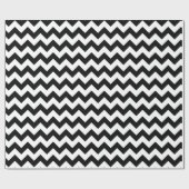 Zwart-wit Chevron Classic patroon Cadeaupapier (Vlak)