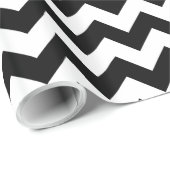 Zwart-wit Chevron Classic patroon Cadeaupapier (Rol Hoek)
