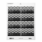 Zwart-wit chevron etiket (Full Sheet)