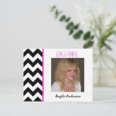 Zwart-wit Chevron: Foto Dank u Briefkaart (Staand voorkant)