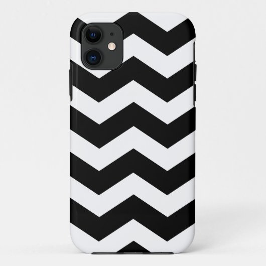 Zwart-wit Chevron Hoesje-Mate iPhone 5 Hoesje (Achterkant)