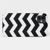 Zwart-wit Chevron Hoesje-Mate iPhone 5 Hoesje (Achterkant (horizontaal))