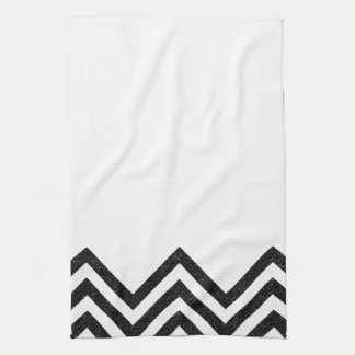 Zwart-wit chevron keukenhanddoek II