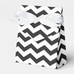 Zwart & Wit Chevron Moderne Favorietdozen voor Fee Bedankdoosjes