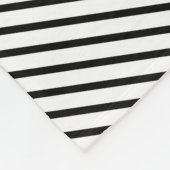 Zwart-wit chevron ontwerp en blauwe driehoek fleece deken (Hoek)