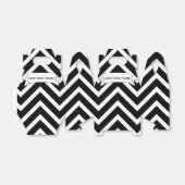 Zwart-wit Chevron Patroon Aangepaste naam Bedankdoosjes (Uitgevouwen)