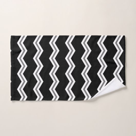 Zwart Wit chevron patroon Bad Handdoek (Handdoek)