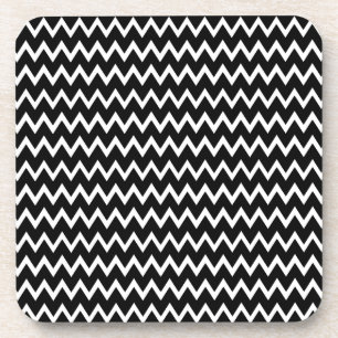 Zwart-wit Chevron-patroon Bier Onderzetter
