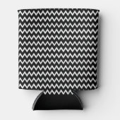 Zwart-wit Chevron-patroon Blikjeskoeler (Voorkant)