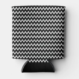 Zwart-wit Chevron-patroon Blikjeskoeler