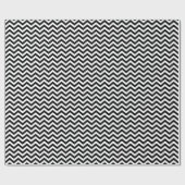 Zwart-wit Chevron-patroon Cadeaupapier (Vlak)