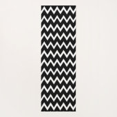 Zwart-wit Chevron patroon monogram Yogamat (Achterkant)
