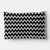 Zwart-wit Chevron patroon Monogrammed Small Etui (Achterkant)