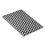 Zwart-wit Chevron-patroon Notitieboek (Rechterzijde)