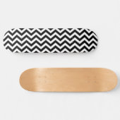 Zwart-wit Chevron-patroon Persoonlijk Skateboard (Horizontaal)
