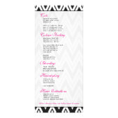 Zwart-wit Chevron-patroon Reclamekaart (Achterkant)